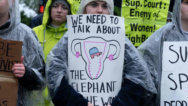 Pro-abortion demonstrators rally for abortion rights outside of the US Supreme Court in Washington, DC. Picture: Jose Luis Magana/AFP