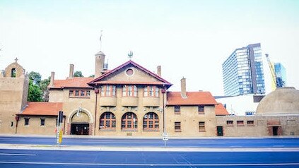 the Mission to Seafarers building in Flinders St’s waterfront end.