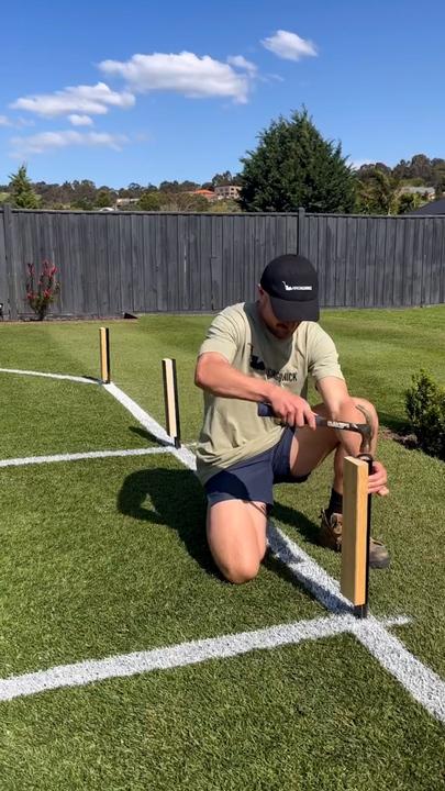 Bloke goes viral after turning his backyard into the MCG