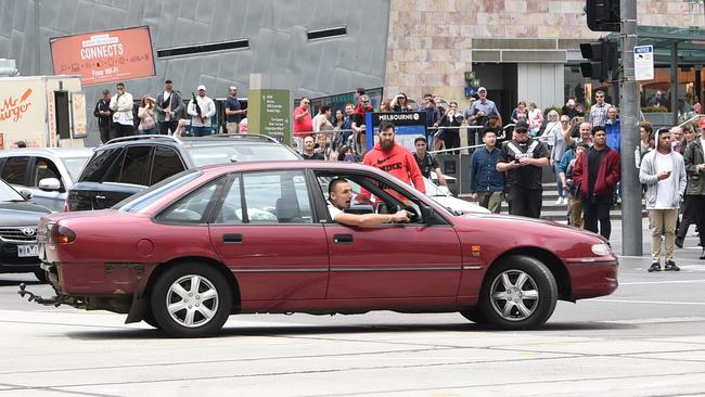 The moments before the deadly rampage. Picture: Tony Gough