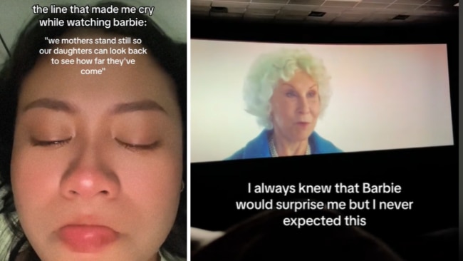 Fans react to a scene in Barbie about mothers and daughters. Source: TikTok.