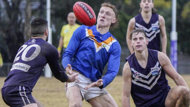 Harry Isaacs keeps his eye on the ball for Heathmont. Picture: Valeriu Campan