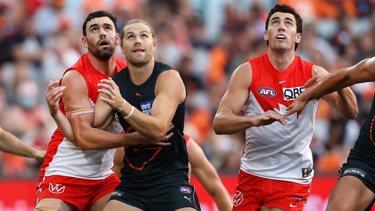 Paddy and Tom McCartin play alongside each other in Sydney’s backline. Picture: Phil Hillyard