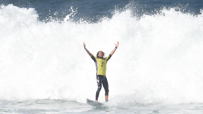 How good it feels. Wilko soaking it up at Bells Beach.