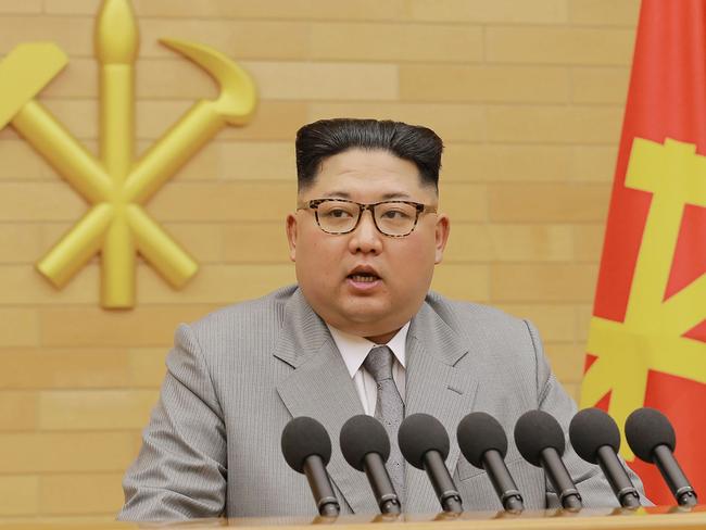 Kim Jong-un’s regime last year staged a series of missile and a nuclear test in defiance of the world. Picture: KCNA/AFP