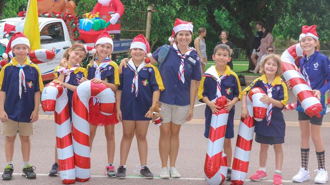 Ist Darwin Sea Scouts In the annual Christmas Pageant and Parade down the Esplanade and Knuckey Streets. Picture: Glenn Campbell