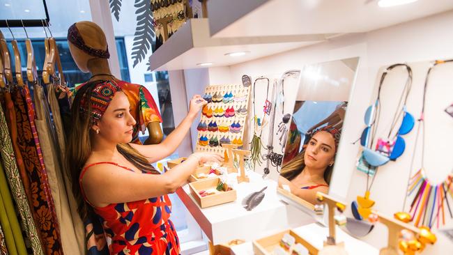 South American fashion boutique Melko staff member Laura Mosquera misses the usual business of the city and looks forward to the return of clients. Picture: Paul Jeffers