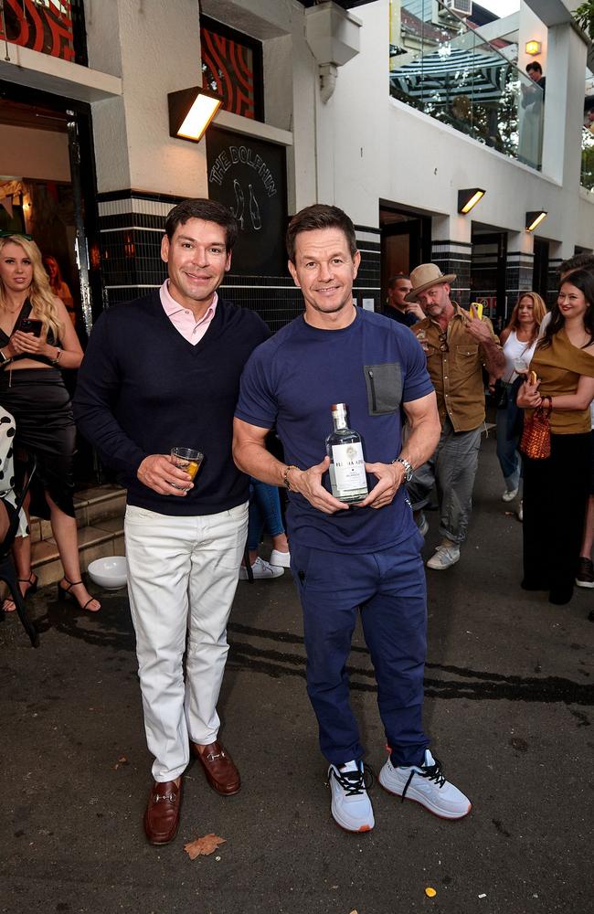 Wahlberg is pictured with Aron Marquez, one of the Flecha Azul founders. Picture: Supplied