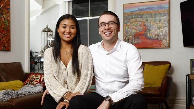 First homebuyer Daniel and his girlfriend Emma. Picture: Jonathan Ng