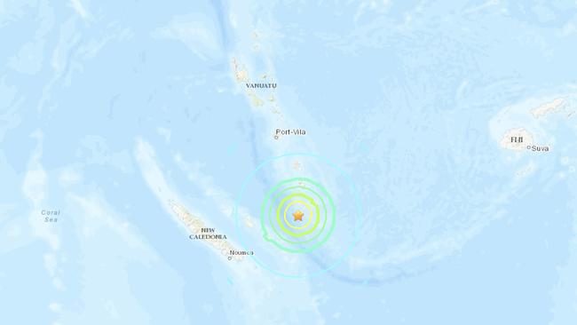 The earthquake. Picture: United States Geological Survey.