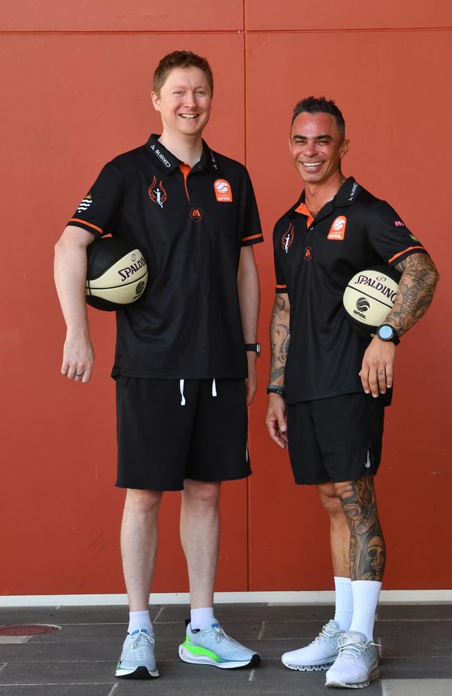 Townsville Fire's Paris Olympic bound coaches Shannon Seebohm and Brent Goriss. Picture: Evan Morgan