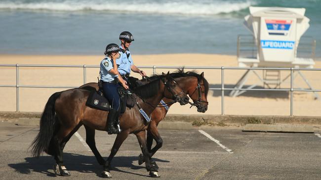 The police presence in Bondi this week has been unlike anything we’ve seen before. Picture: Mark Evans/Getty