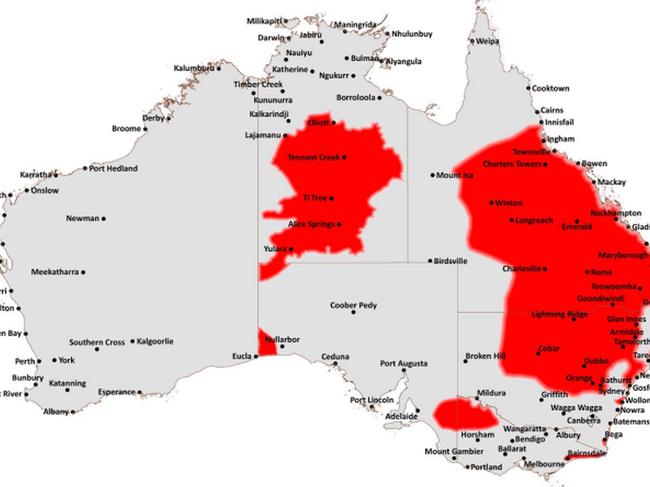 The AFAC's spring bushfire outlook. Picture: AFAC.