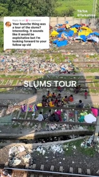 Influencer slammed for ‘tone deaf’ post on 'slums tour'