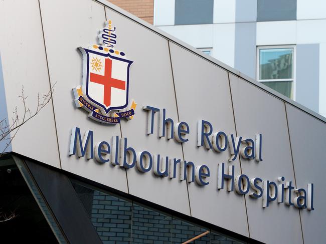 MELBOURNE, AUSTRALIA - NewsWire Photos AUGUST 23, 2021: The Royal Melbourne Hospital is dealing with a large COVID cluster. Picture: NCA NewsWire / Andrew Henshaw