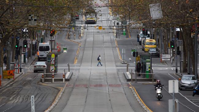 Melbourne was placed in its fourth lockdown. Picture: NCA NewsWire/Paul Jeffers