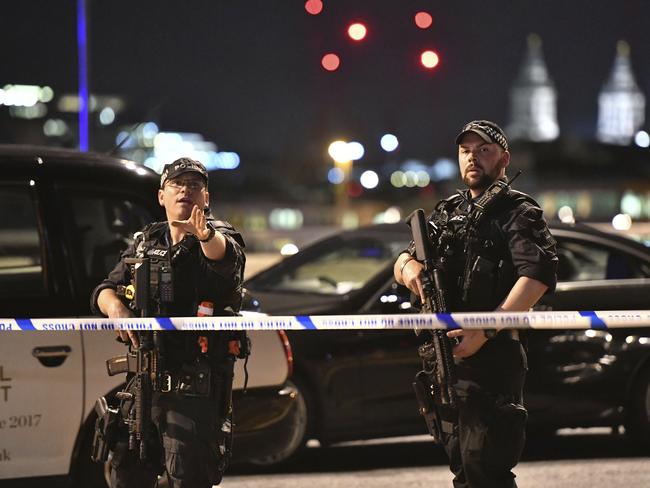 Police reacted swiftly during the London terror incident, shooting dead the three attackers eight minutes after they first struck. Picture: AP