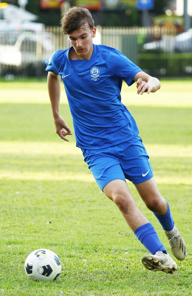 Lucas Chetham competes in the regional playoff match of the 2024 Bill Turner Cup between Cairns State High School and St Augustine's College. Picture: Brendan Radke
