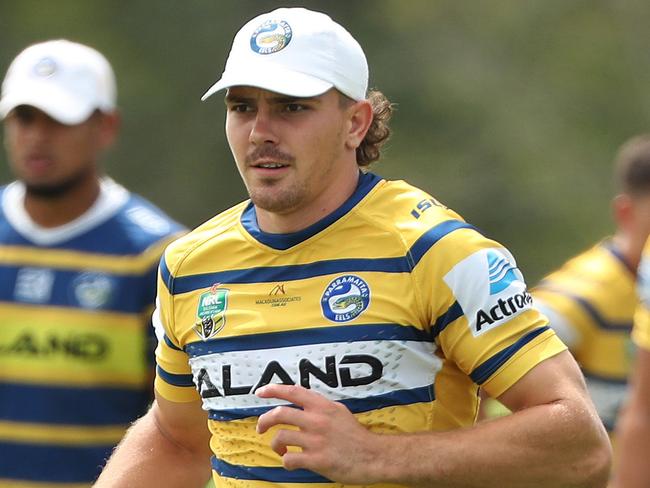 Ethan Parry during Parramatta NRL training at Kellyville Park, Kellyville. Picture: Brett Costello