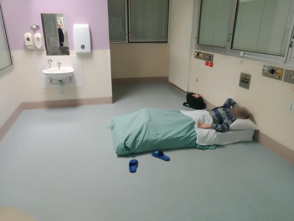 The 11-year-old’s hospital room was emptied after he went berserk. Picture: Supplied