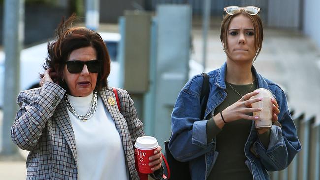 Kim Dorsett and Ebony Turner arriving for the Dreamworld sentencing at Southport Court. Picture: Glenn Hampson.