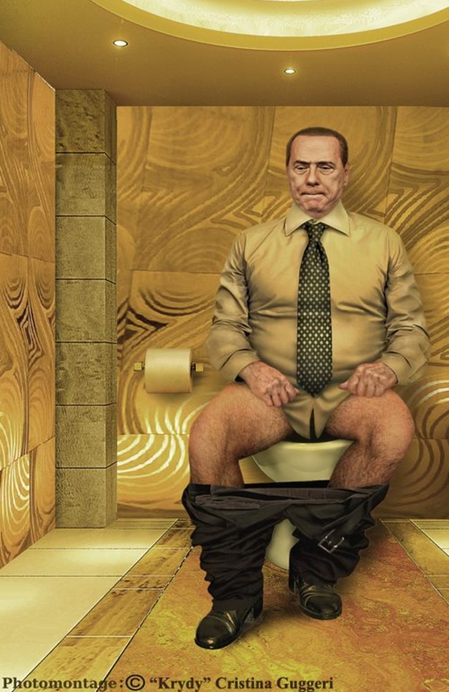 Silvio Berlusconi’s bathroom is typically over-the-top.