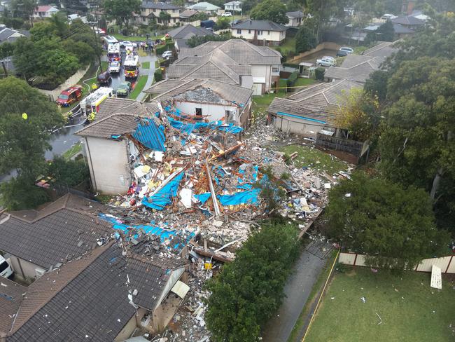 View from the FRNSW drone, which carries out aerial assessments and searches.