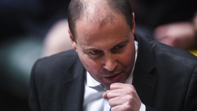 Australian Energy Minister Josh Frydenberg responds during Question Time in the House of Representatives. Picture: AAP