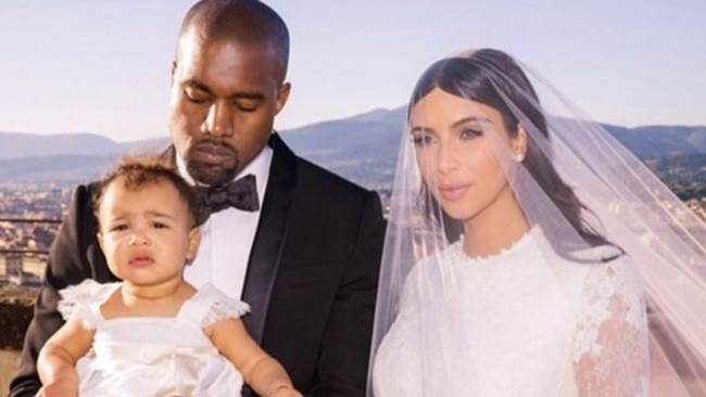 Kim wore her tresses dark for her wedding. Picture: Instagram/Kim Kardashian