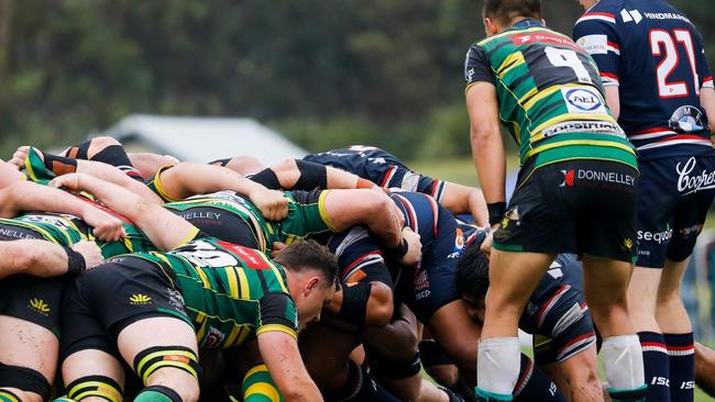 Gordon's scrum ahead of the grand final. Pic: Karen Watson