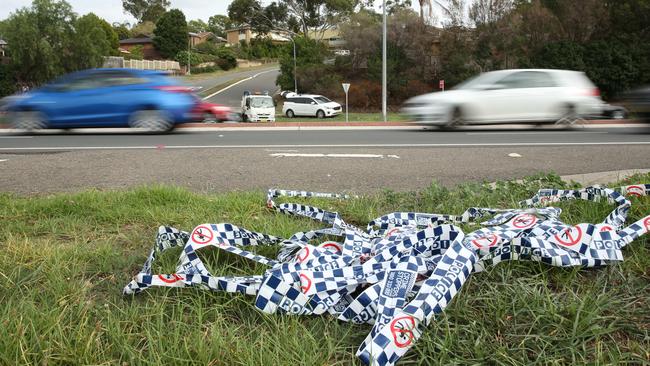 The scene of the fatal accident at Woodbine.