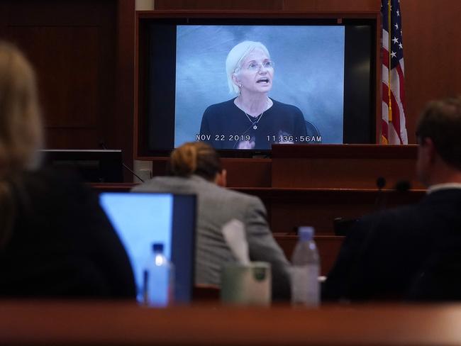 US actor Ellen Barkin testified during Depp’s defamation trial against Heard, though newly unsealed documents have revealed what wasn’t admitted in court. Picture: Shawn Thew/POOL/AFP