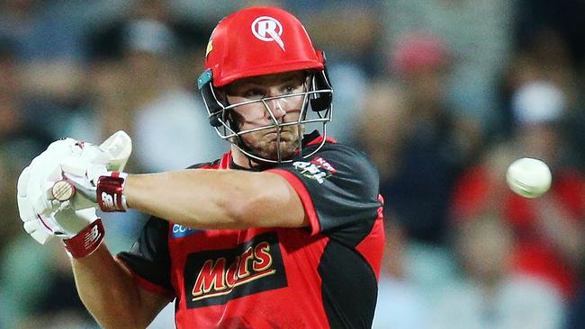 Aaron Finch’s Renegades in Melbourne’s best hope of winning the Big Bash title. Picture: Getty Images