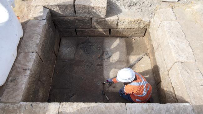 Remains from 60 graves have been found since construction for the Metro started. Picture: Supplied