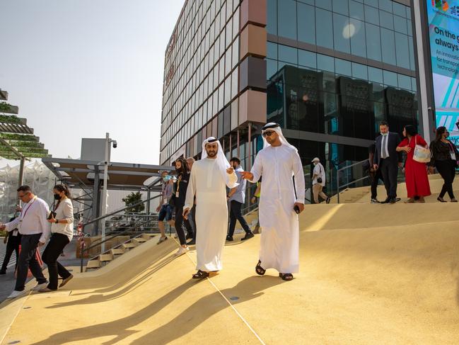 Visitors at the preview of the Israeli Pavilion at Expo 2020 Dubai in the United Arab Emirates. Picture: Getty Images