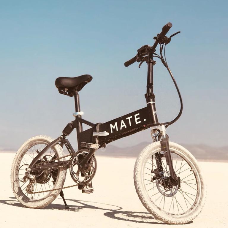 The Mate X e-bike features large tyres, a powerful motor, a folding frame, and a long-lasting battery.