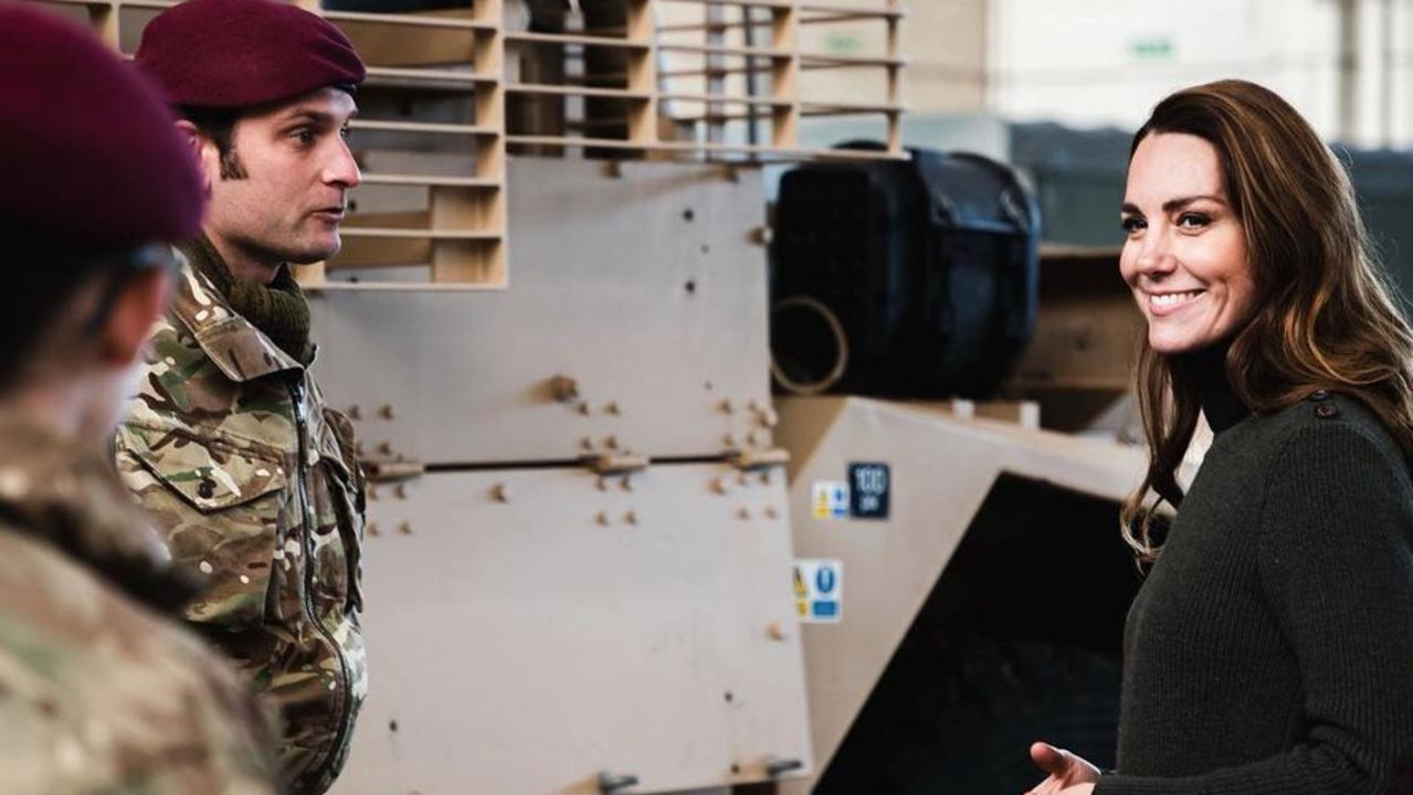 Unseen snaps show Kate Middleton visiting Pirbright Training Academy in November. Picture: Corporal Cameron Eden