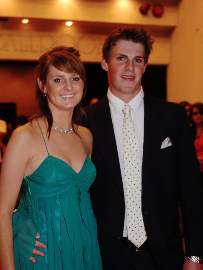 OCTOBER 01, 2005: News. Reporter: Katrina Jones. Emmanuel College formal at the Gold Coast International Hotel. Tessa Davies and Mitchell Abbott. PicJodie/Richter