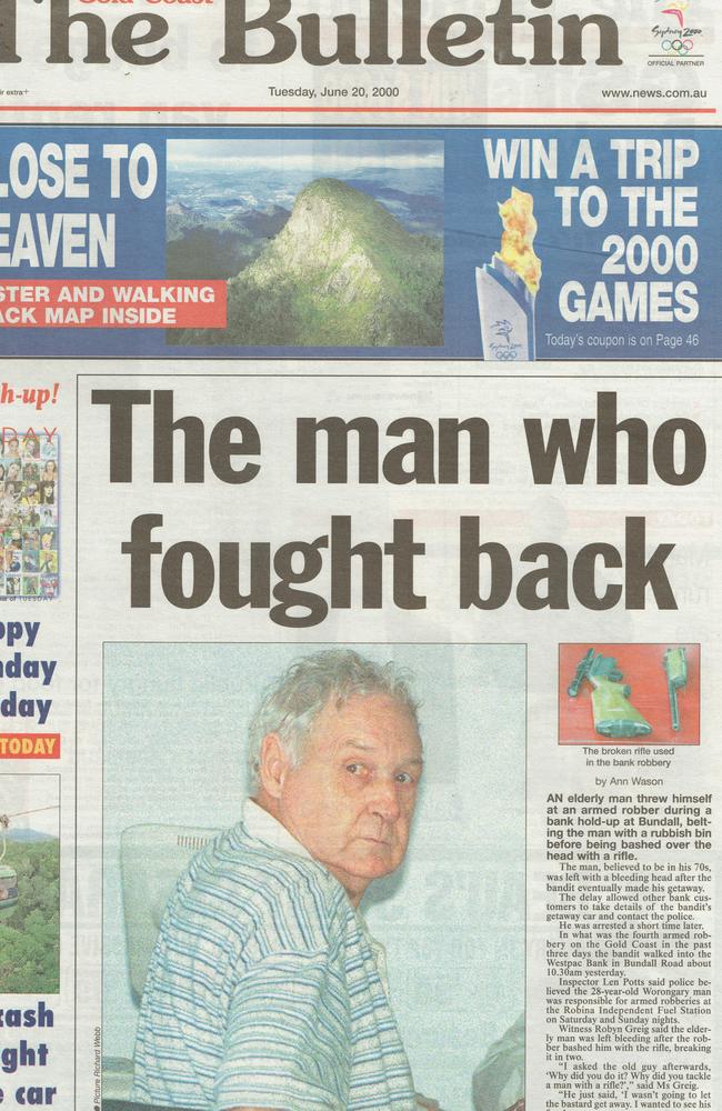 Gold Coast Bulletin 2000, June 20. Front page.