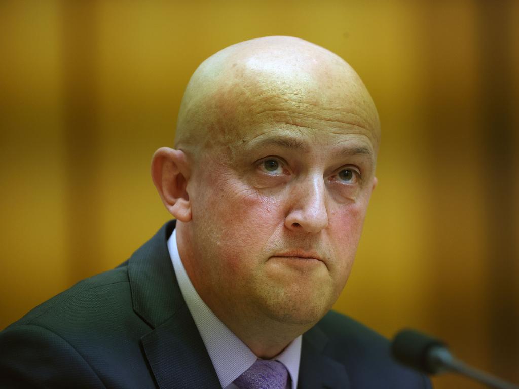 Mike Burgess, Director-General of Security during an inquiry into extremist movements and radicalism in Australia, at Parliament House in Canberra. Picture: Gary Ramage