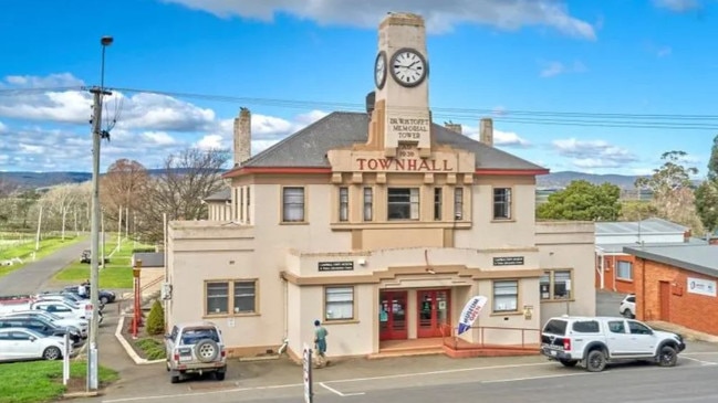 Council's sale of the Campbell Town Hall is another decision Mr McCullagh criticises strongly. He says its 'Community Purpose' zoning means it will sell for hundreds of thousands of dollars less than it might otherwise. Picture: Knight Frank Launceston