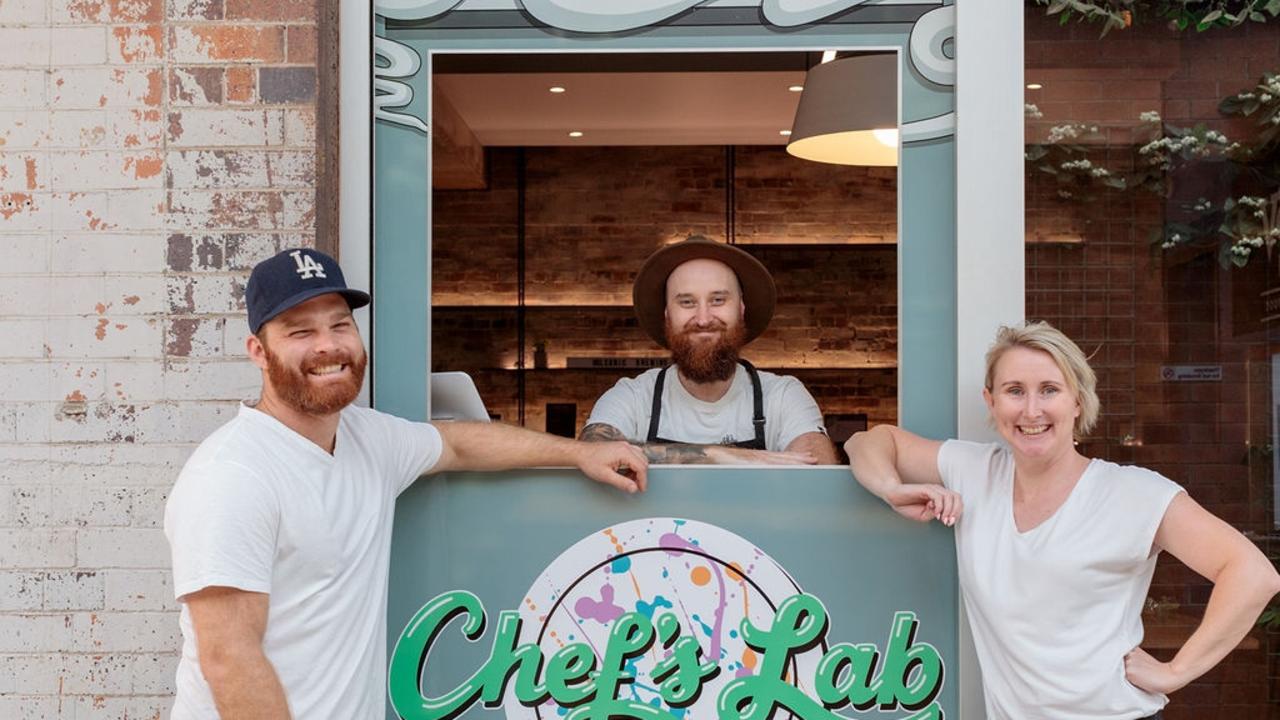 At the Chef's Lab in Duggan St are (from left) Dustyn Harvey, Shaun Taylor and Cynthia Harvey.