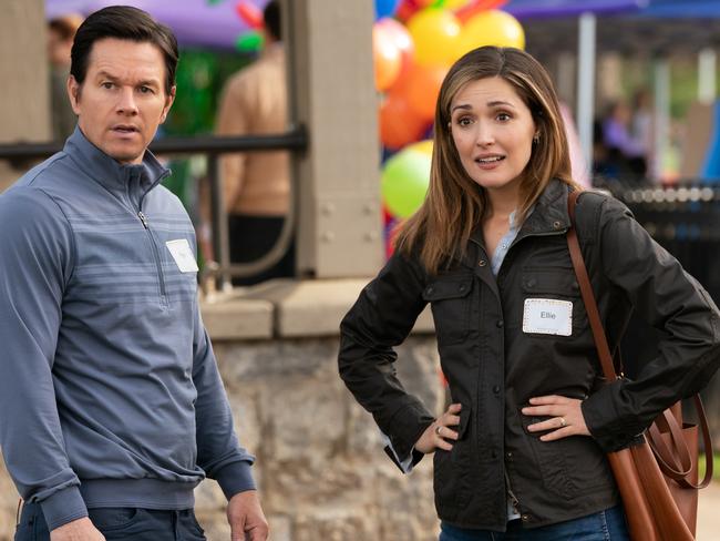 Rose Byrne and Mark Wahlberg in Instant Family from Paramount Pictures.