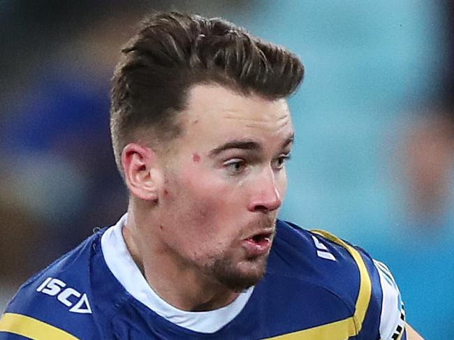 Parramatta's Clint Gutherson during the Parramatta Eels v Warriors NRL match at ANZ Stadium, Homebush. Picture: Brett Costello