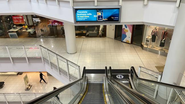 The former Myer Centre, now newly named, Uptown, resembles a ghost town. Pic: Lyndon Mechielsen