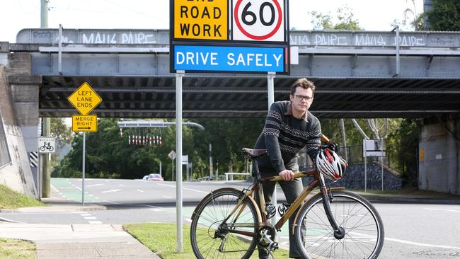 CBD BUG co-convener Richard Bean on Sylvan Rd, Toowong. Photo: Sarah Keayes