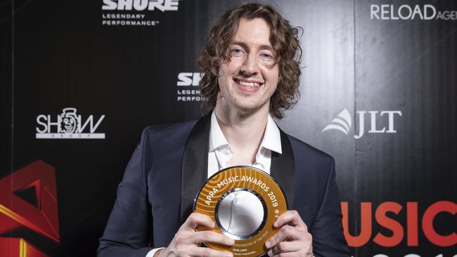 Dean Lewis was named Breakthrough Songwriter of the Year at the 2019 APRA Awards after Be Alright blew up worldwide. Picture: Supplied.