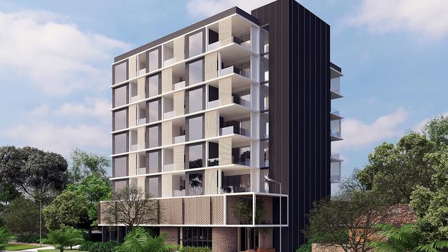 An artist's impressions of eight-storey apartments proposed for 192 Anzac Highway, Glandore. Source: Supplied