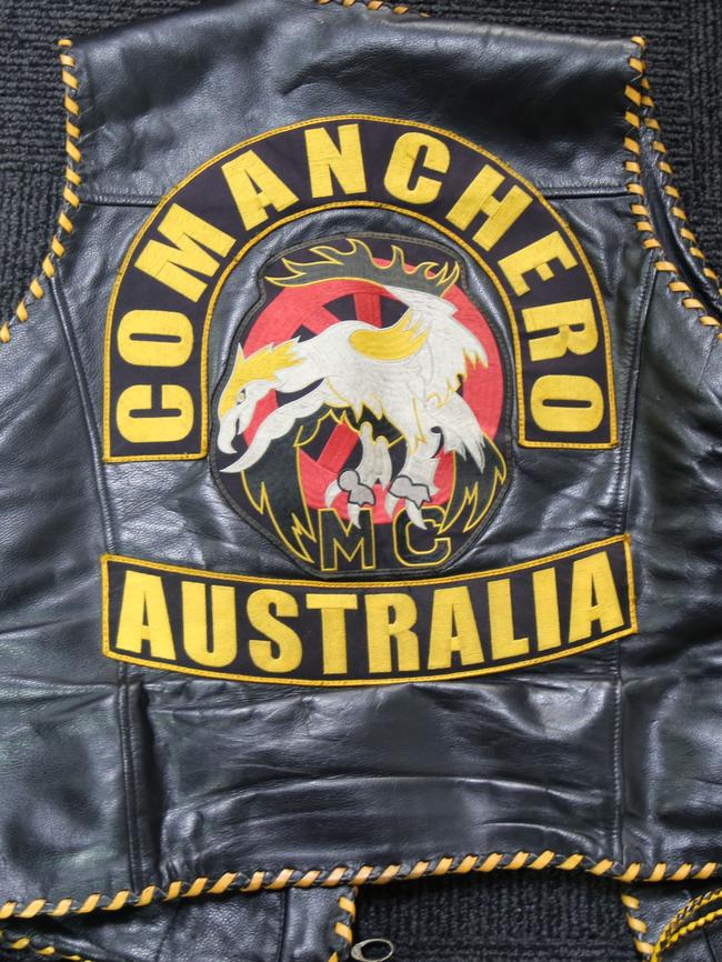 A Comanchero outlaw motorcycle gang (OMCG) jacket (file photo): Picture: NSW Police