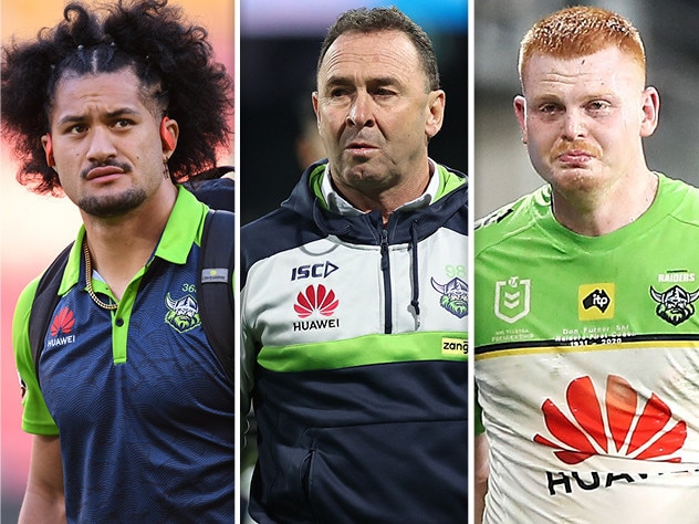 Canberra NRL coach Ricky Stuart has dropped Corey Harawira-Naera and Corey Horsburgh from his Raiders team.